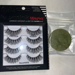 Ardell Professional fauxmink Wispies. 4 pairs of lashes and Jade stone S…